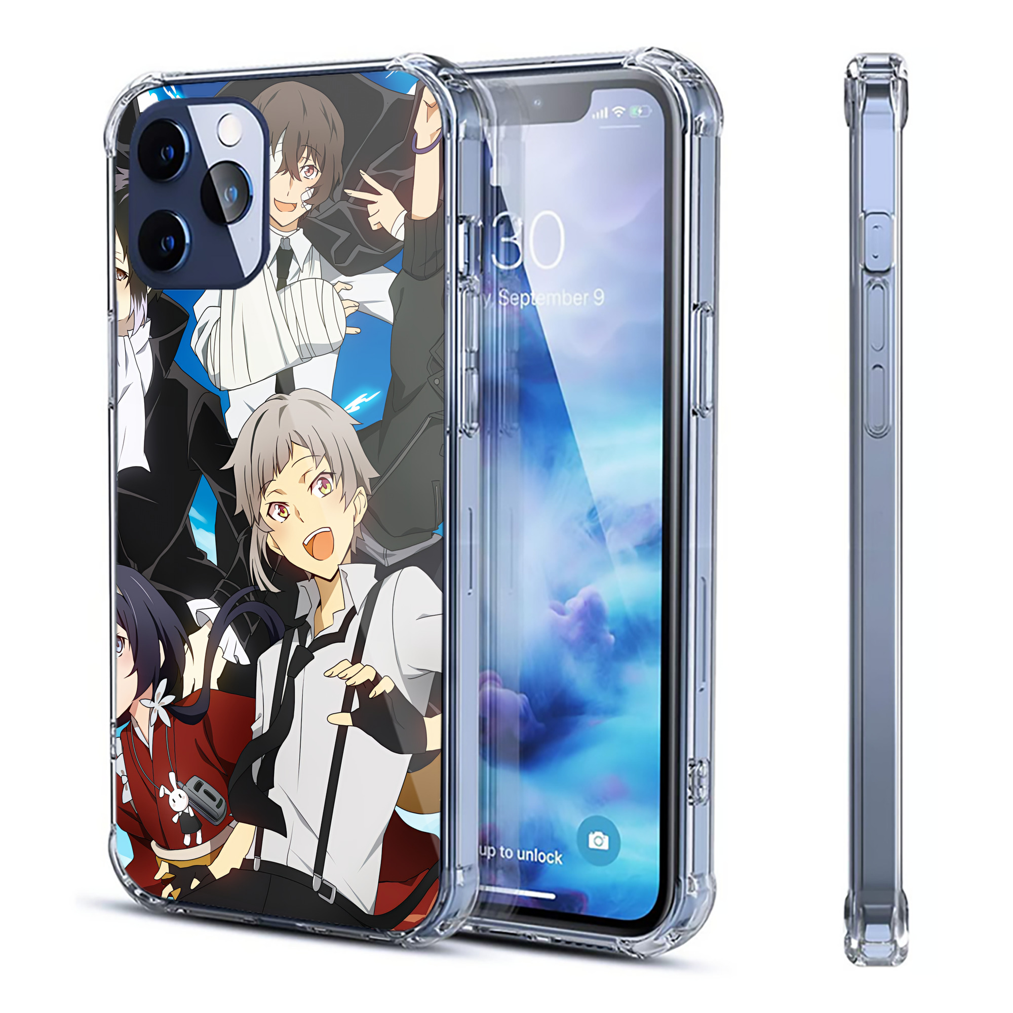 （画像用） 文豪ストレイドッグス Bungo Stray Dogs 【iPhone 12シリーズ対応】透明スマホケース（クリアソフトケース）